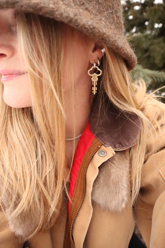 Antique Key Earrings (singles)
