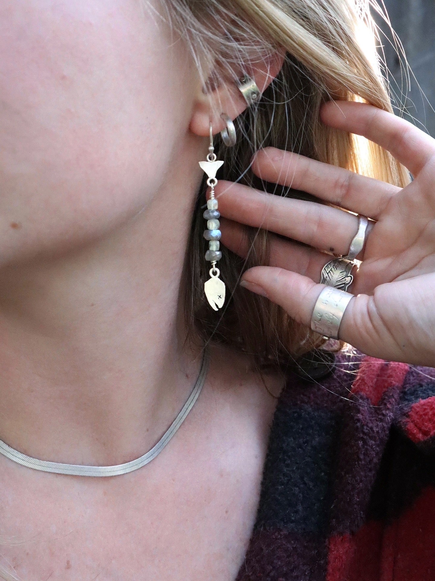 Labradorite Trout Earrings