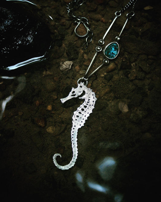 Seahorse Skeleton Necklace