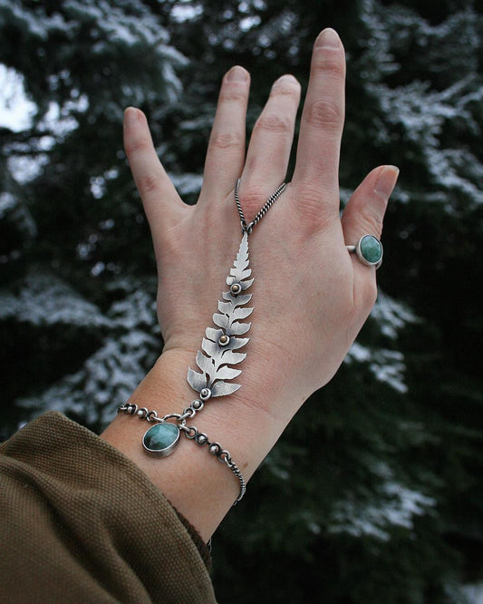 Fern + Emerald Handchain