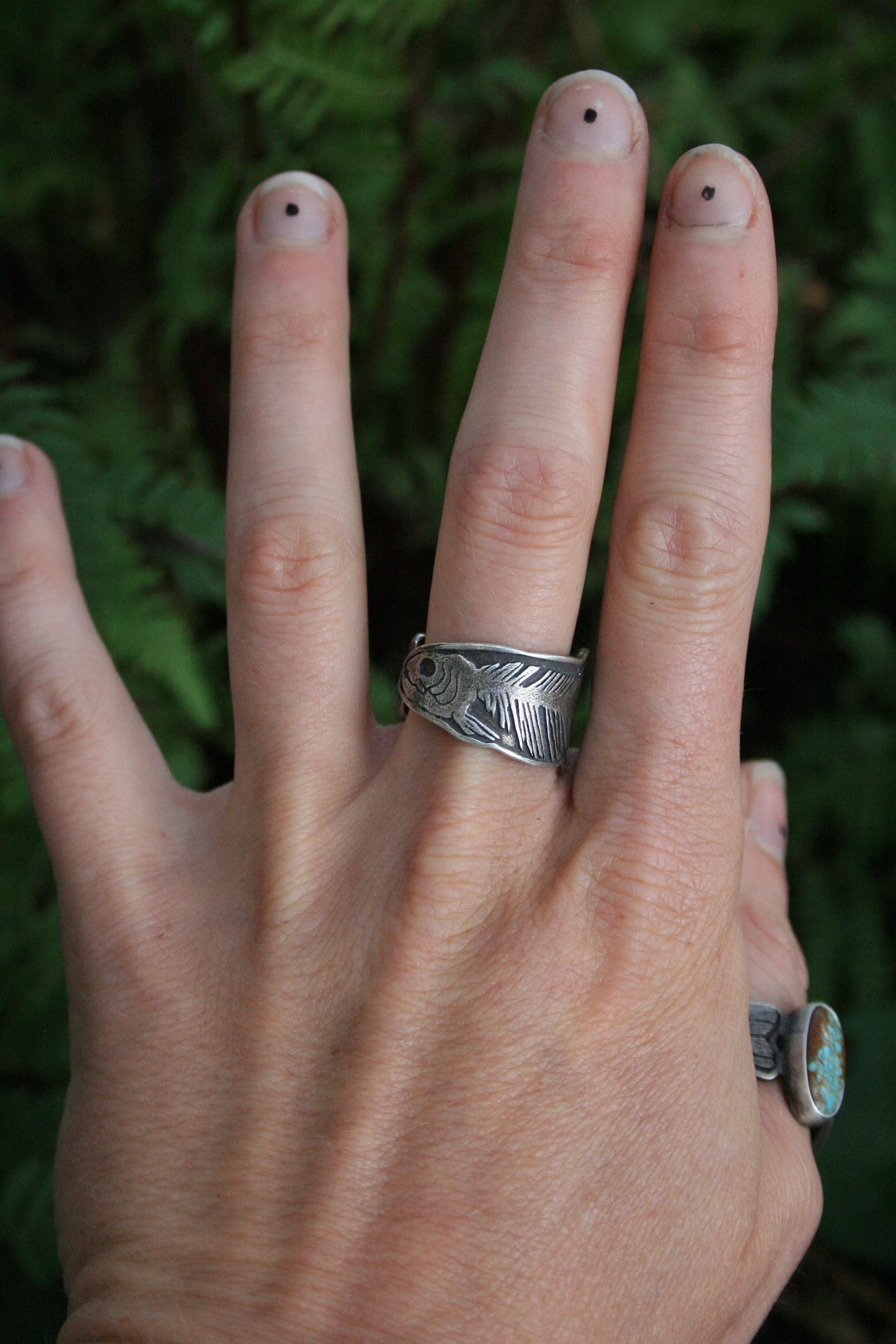 Fish Fossil Open Band Ring // READY TO SHIP