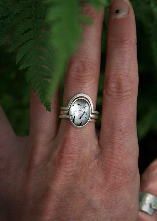 Tourmaline Quartz Set / Size 7