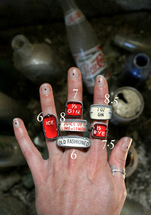 Vintage Cocktail Shaker Rings