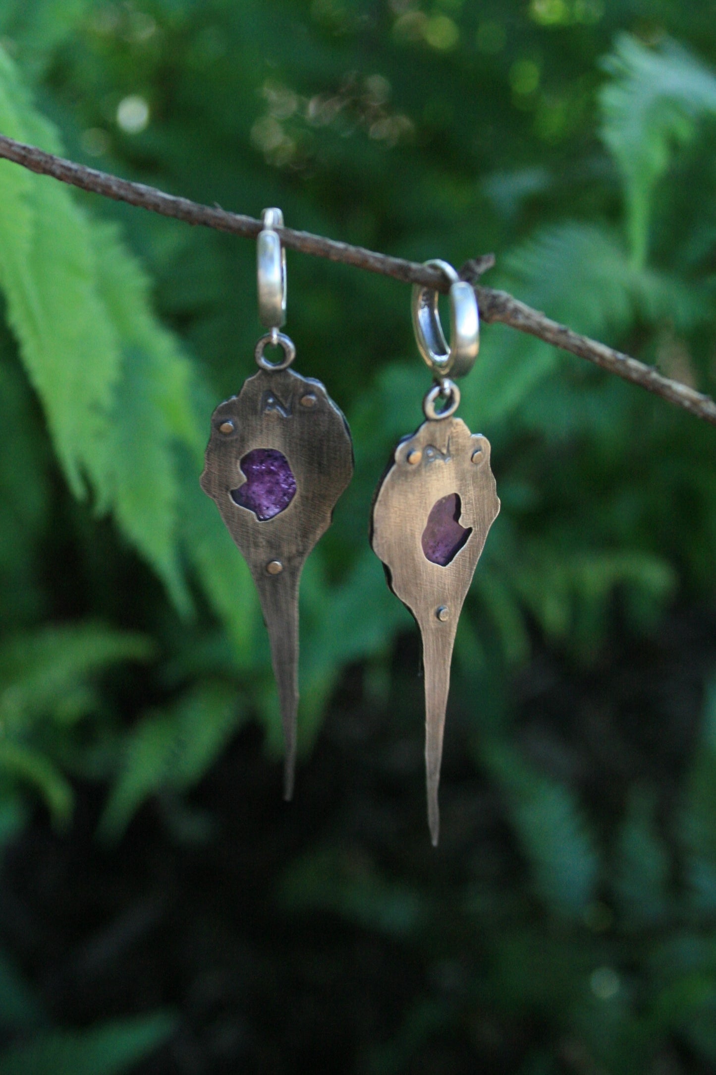 Hummingbird Skull + Moss Ruby