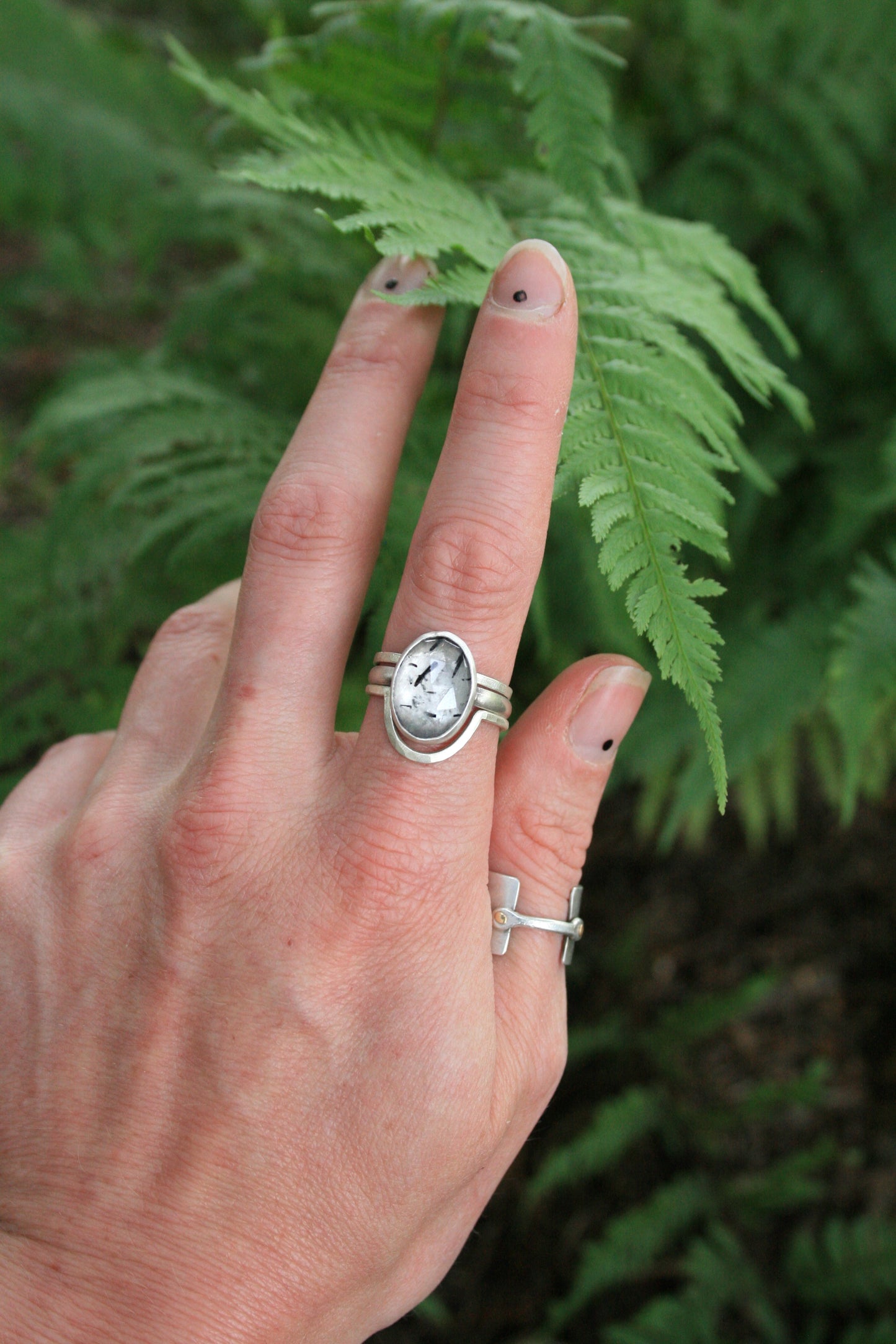 Tourmaline Quartz Set / Size 7