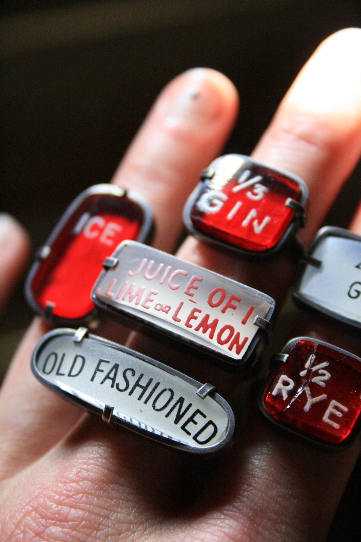 Vintage Cocktail Shaker Rings