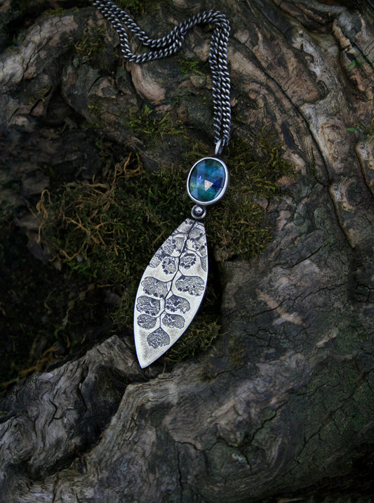Kyanite + Maidenhair Necklace