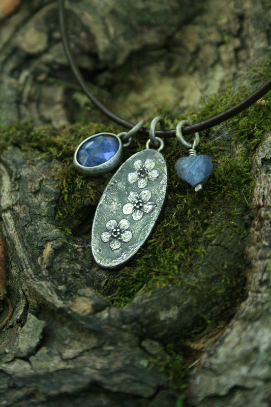 Tanzanite + Forget Me Not Necklace