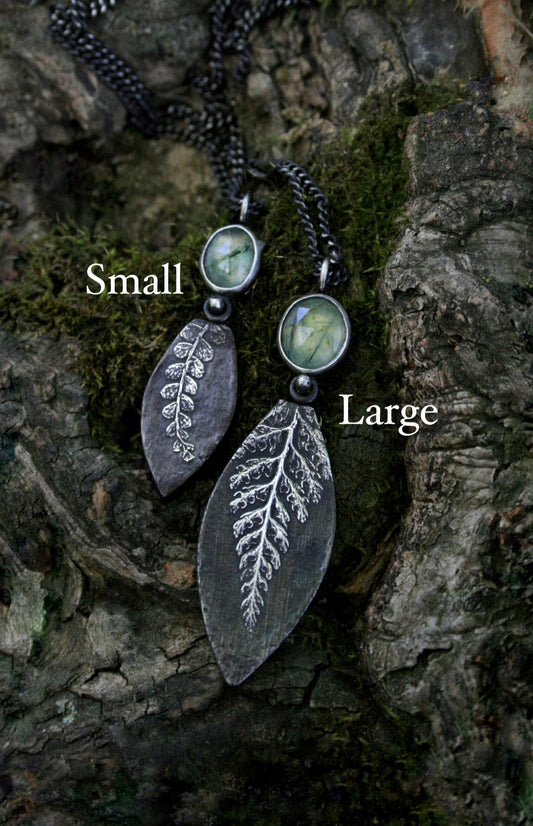 Prehnite + Fern Necklaces
