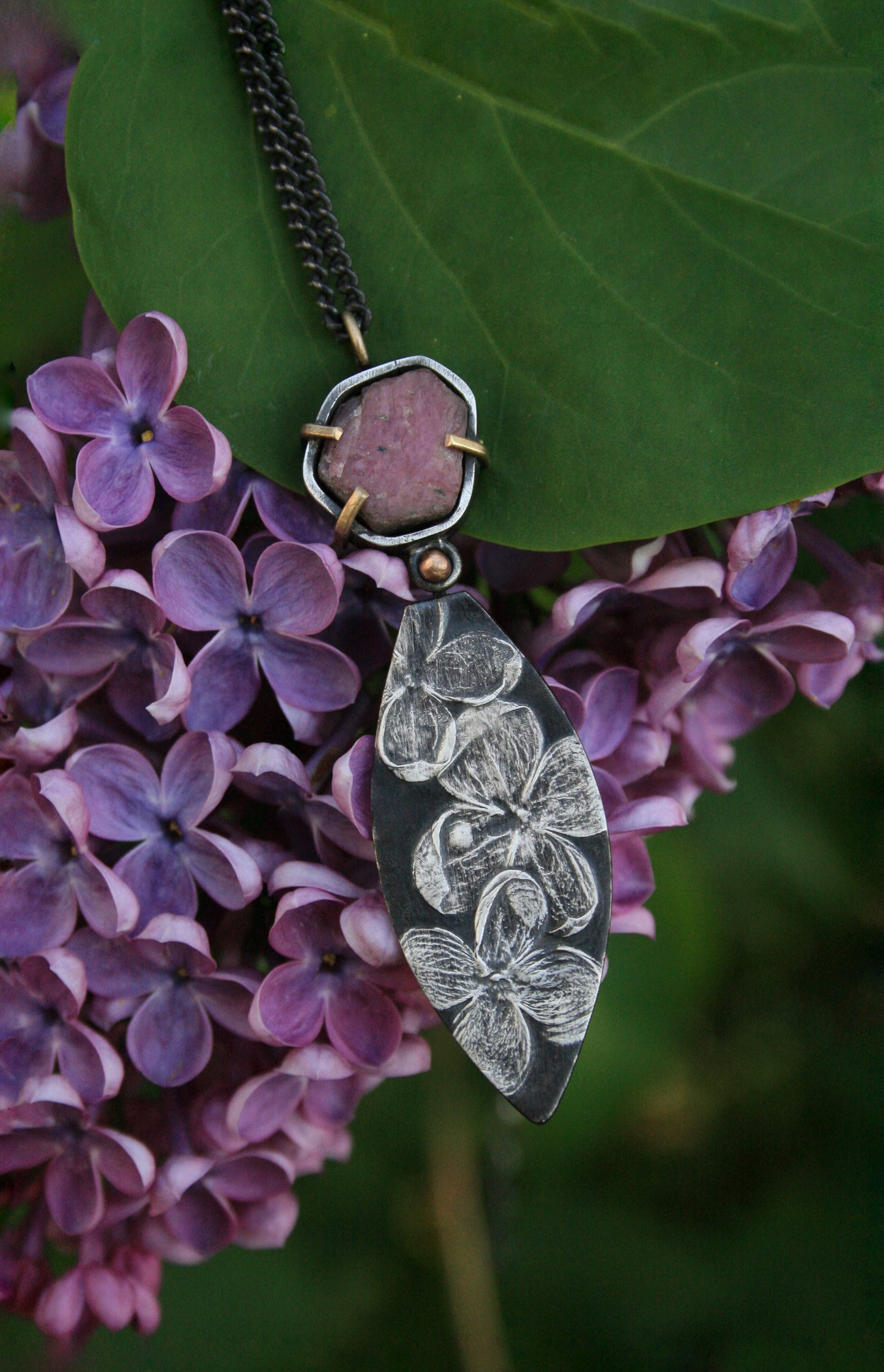 Ruby + Lilac Necklace
