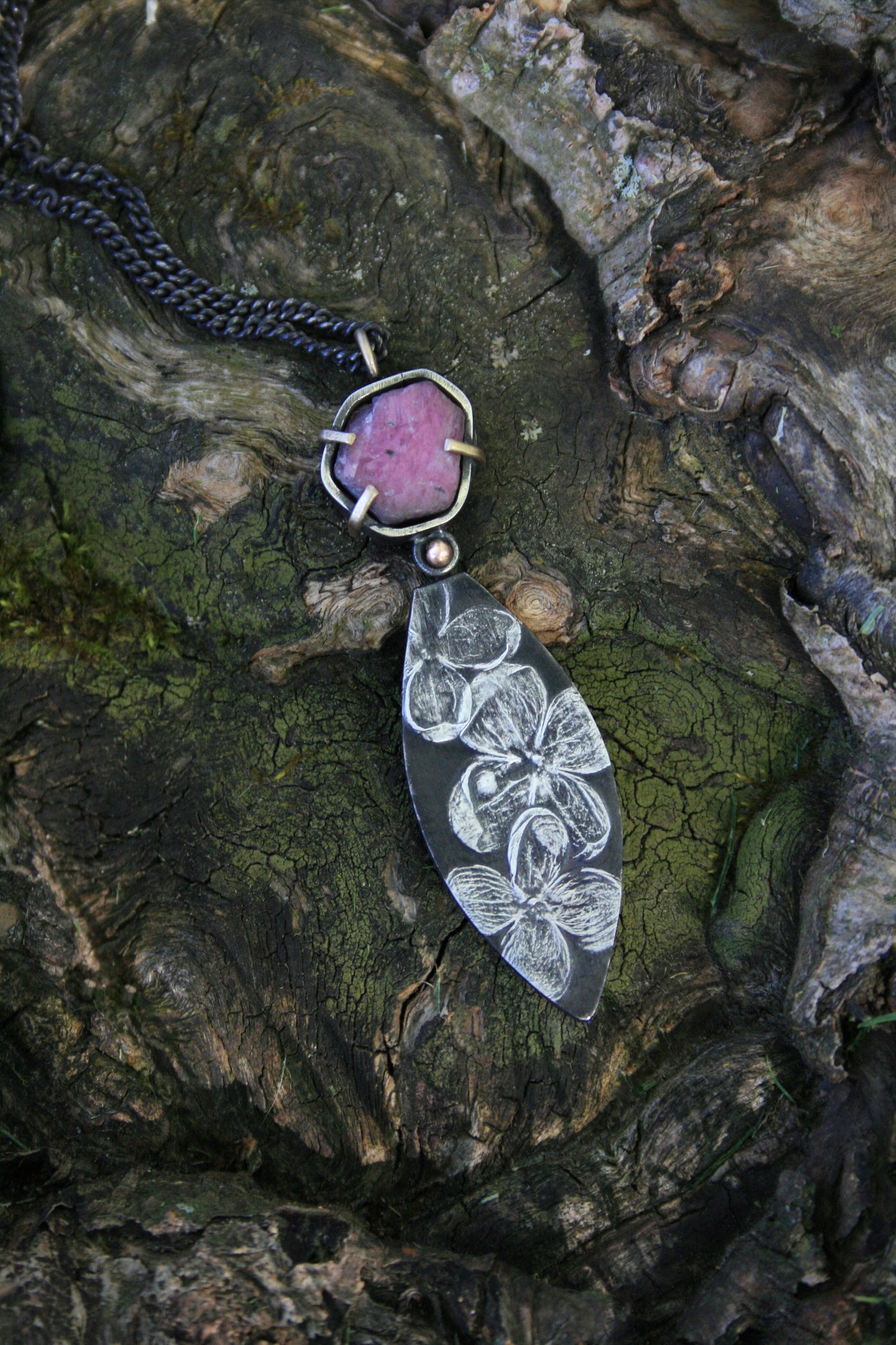 Ruby + Lilac Necklace