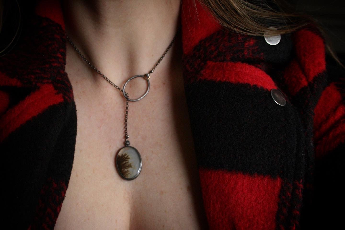 17” Dendritic Agate Lariat