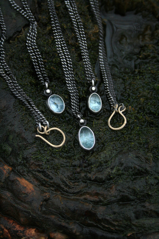 Aquamarine Drop Necklaces