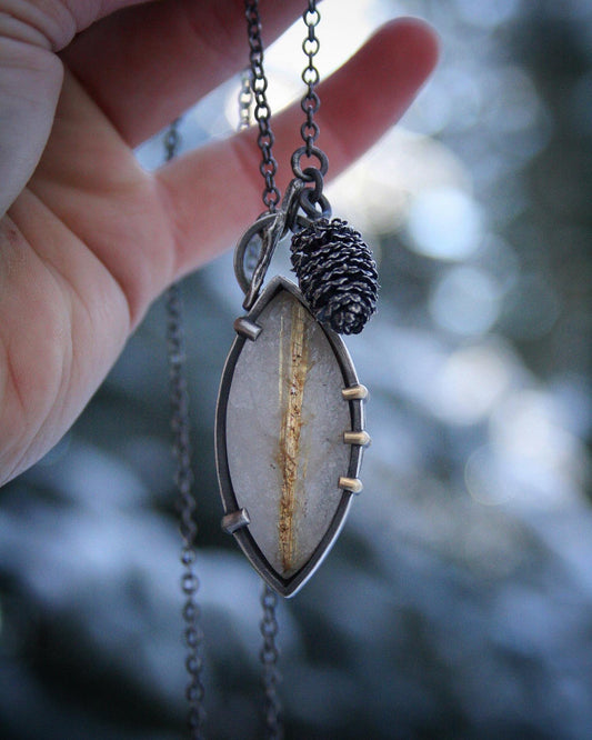 Raw Ice & Earth Necklace