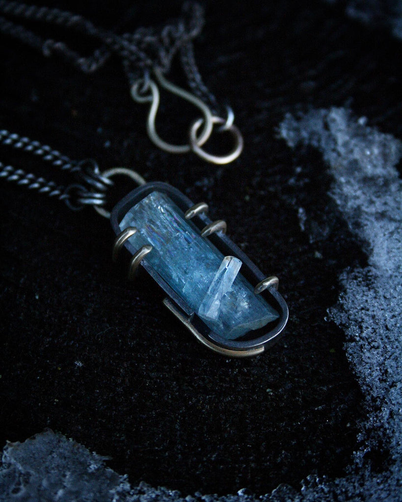 Raw Aquamarine Necklace