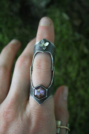 Lilac Knuckle Ring // Fits 5.5-8.5.