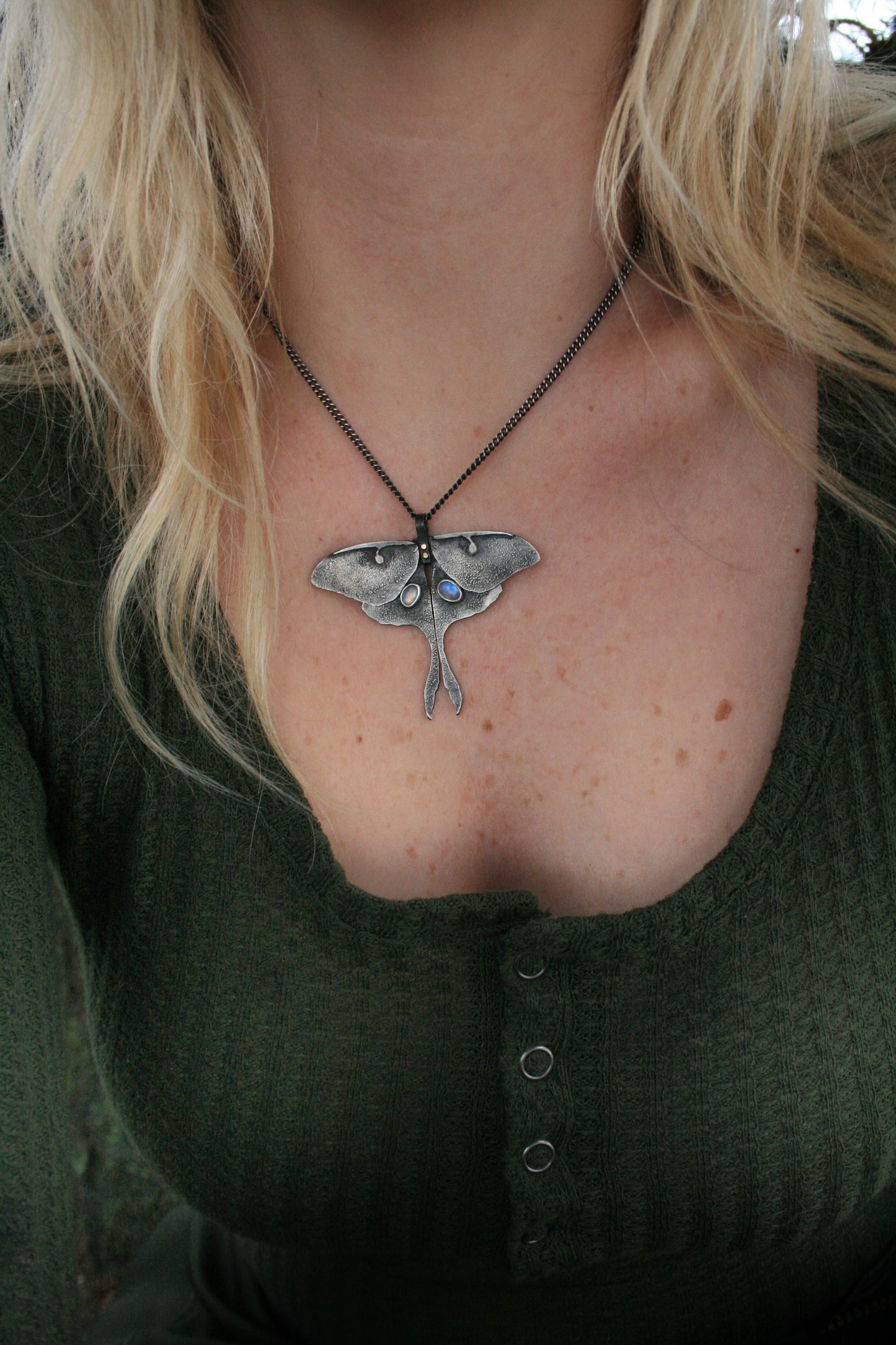 Luna Moth Necklace