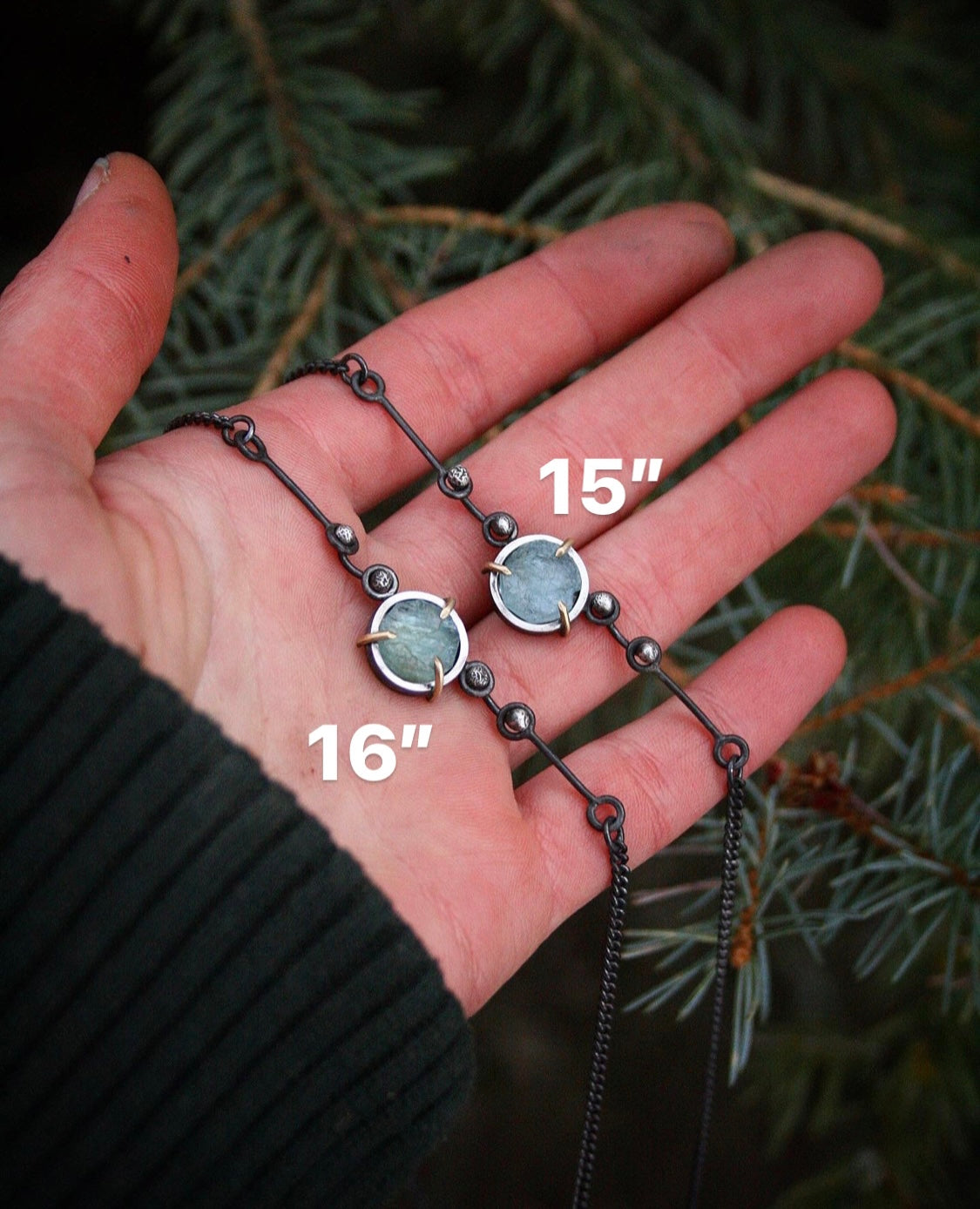 Raw Aquamarine Necklaces