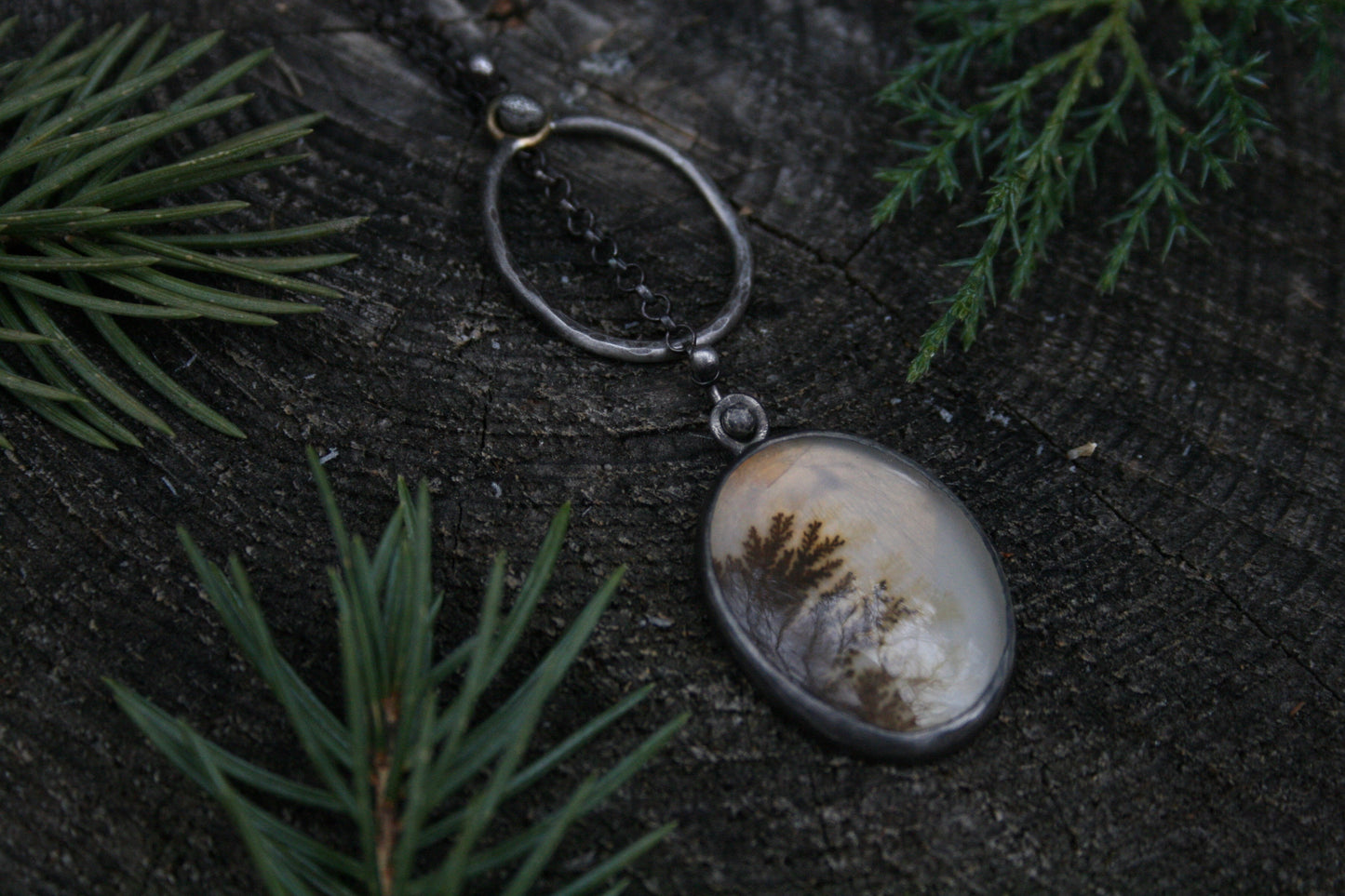17” Dendritic Agate Lariat