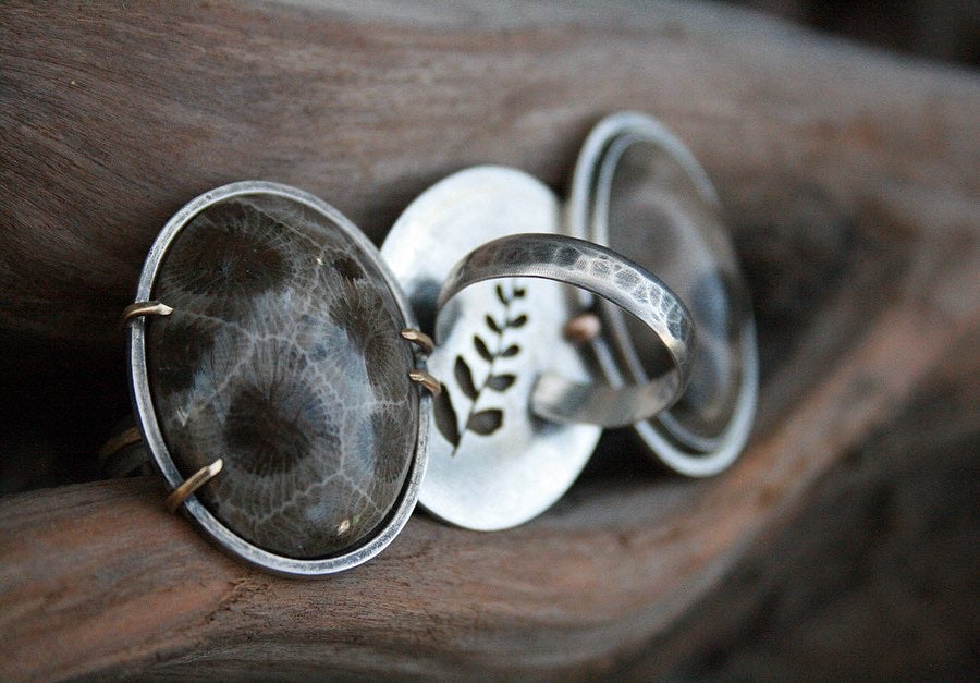 Petoskey Stone Ring // Size 8.25-8.5