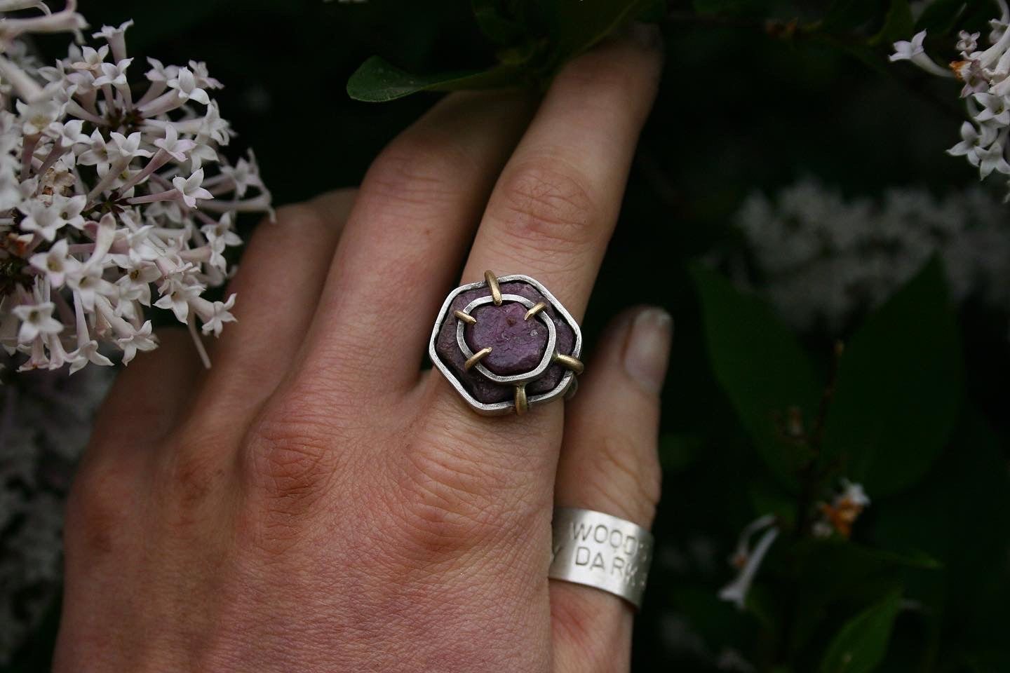 Double Ruby Ring // Size 7.75