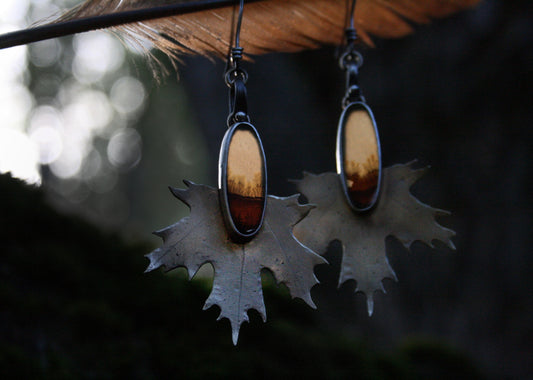 Sugar Maple + Agate Earrings