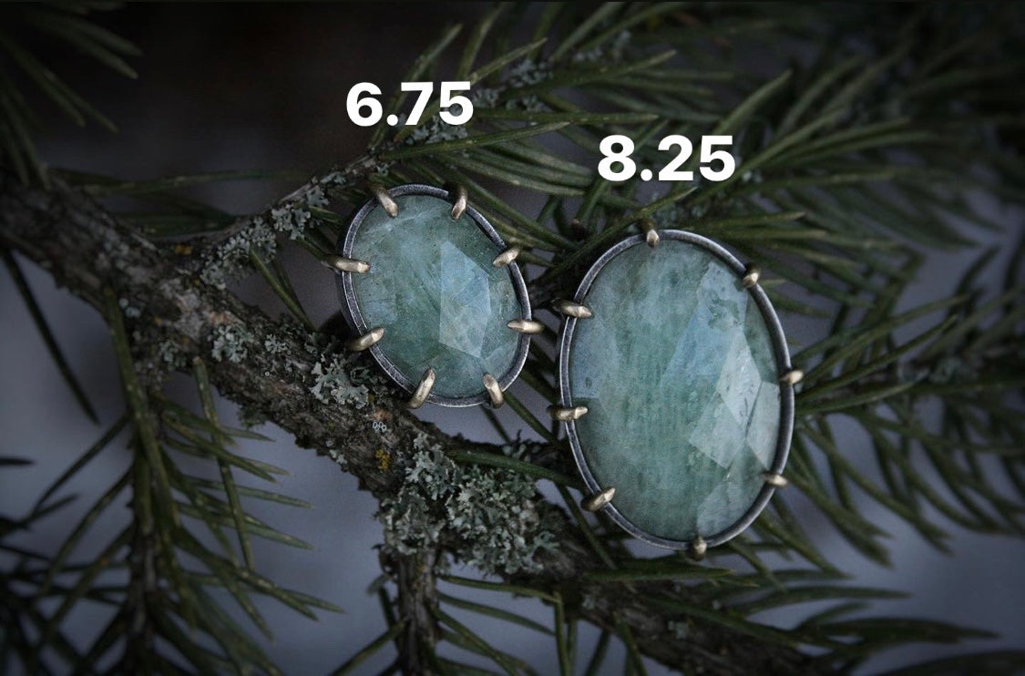 Aquamarine Claw Rings