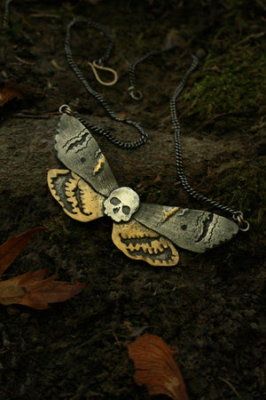 Deathhead Hawk Moth Necklace / 16” chain