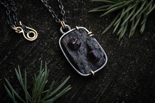 Alaskan Raw Garnet Necklace