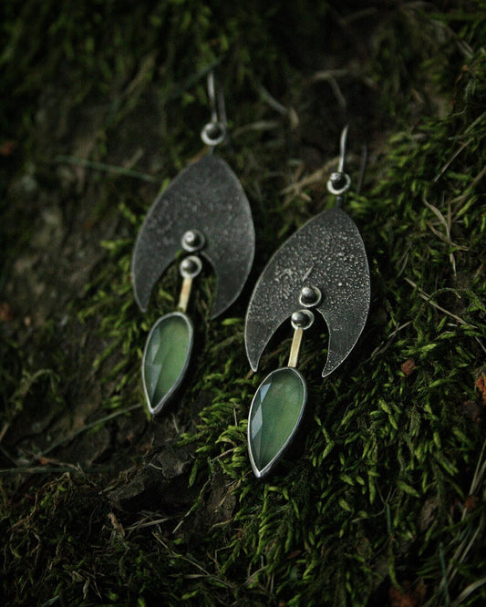 Serpentine Shield Earrings