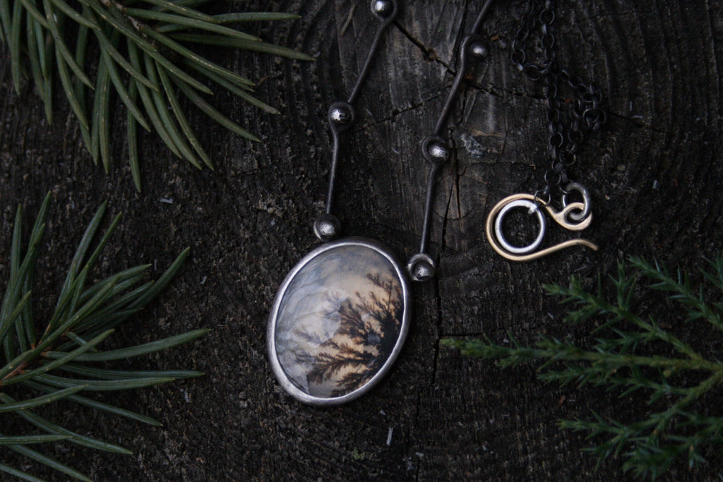 17” Dendritic Agate Necklace