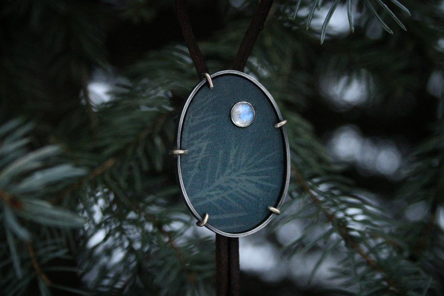 Snow Moon in the Spruce Bolo
