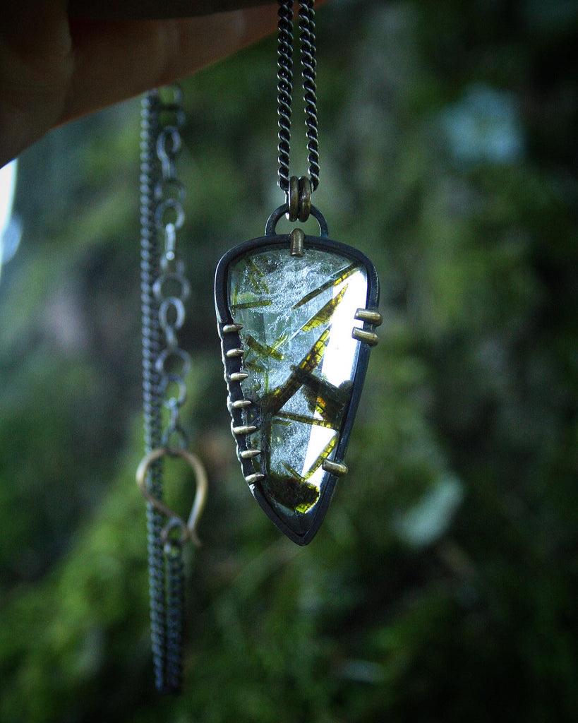 Epidote in Quartz