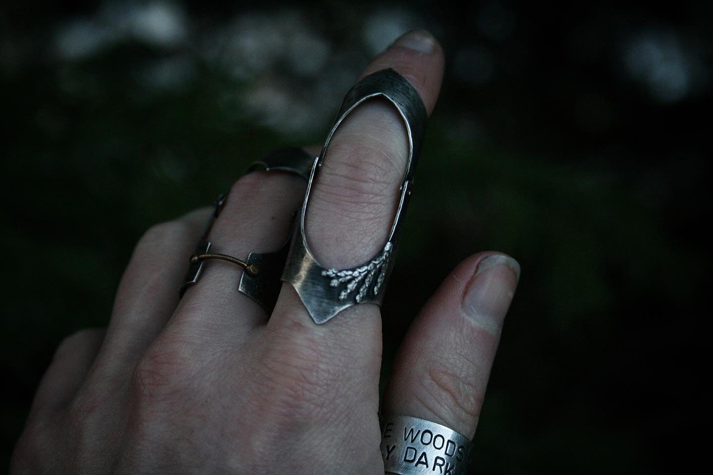 Elven Shield Ring // Adjustable size 6-8