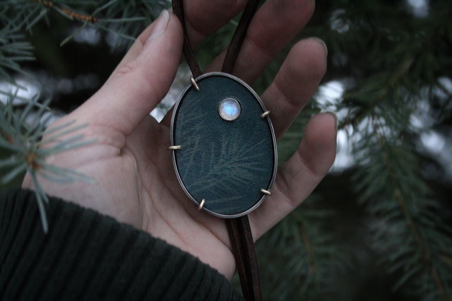 Snow Moon in the Spruce Bolo