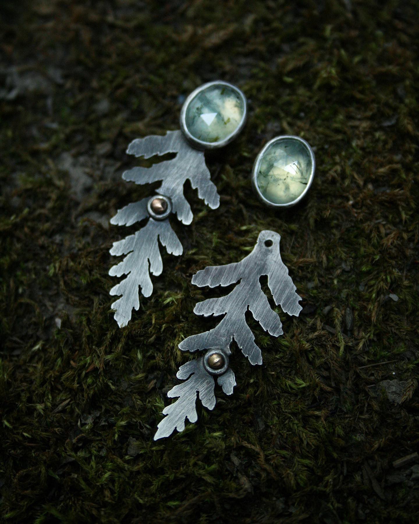MADE TO ORDER - Prehnite + Fern Ear Jackets