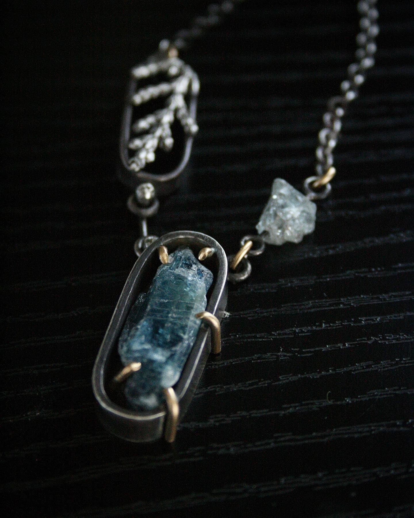 Kyanite + Cedar Necklace