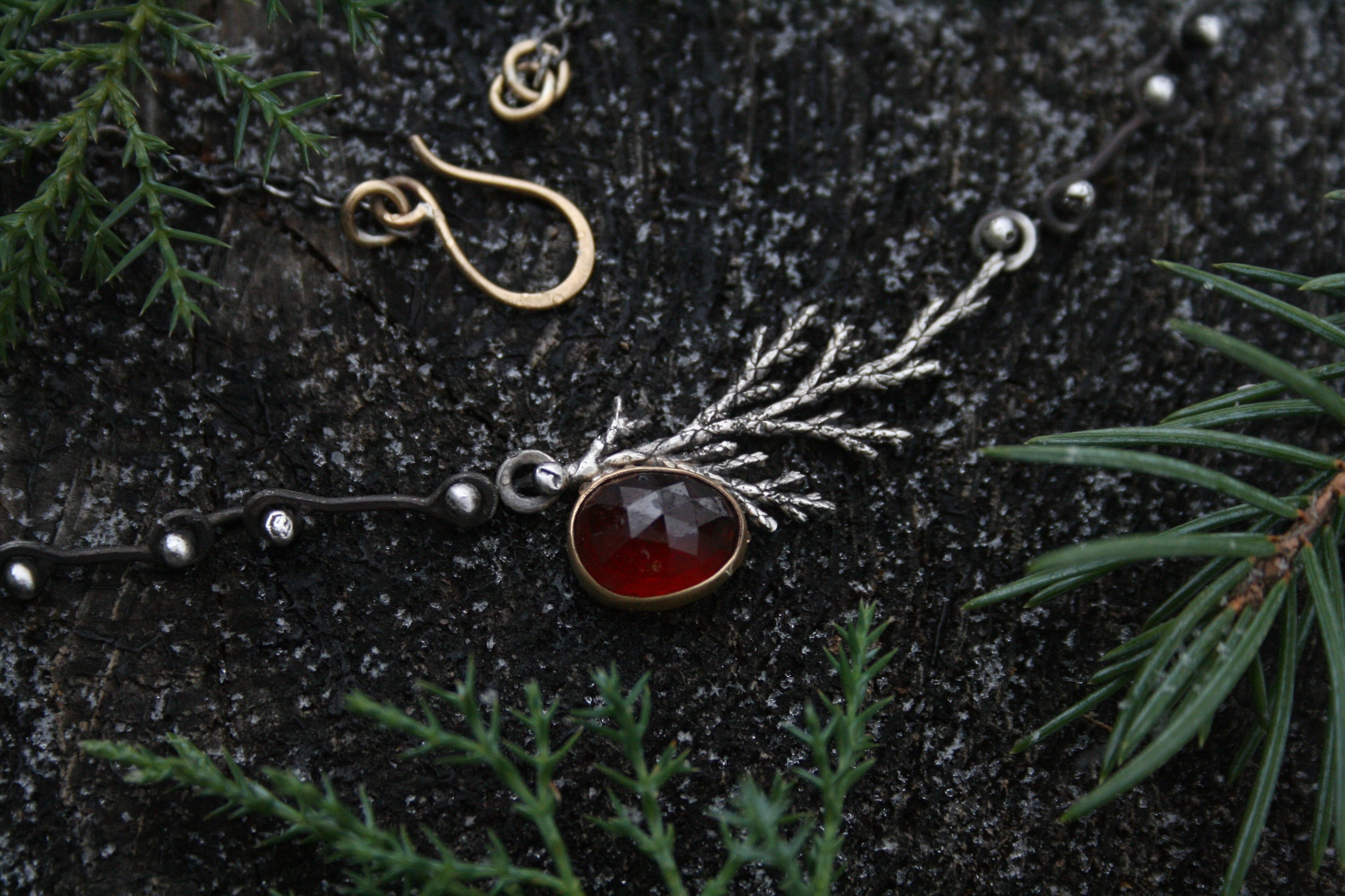 16” Garnet Forest Necklace