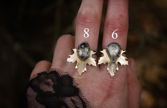 Quartz + Maple Leaf Rings
