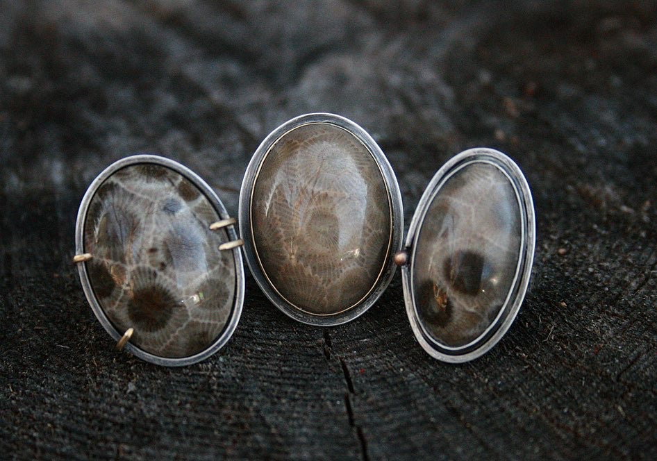 Petoskey Stone Ring // Size 8.25-8.5