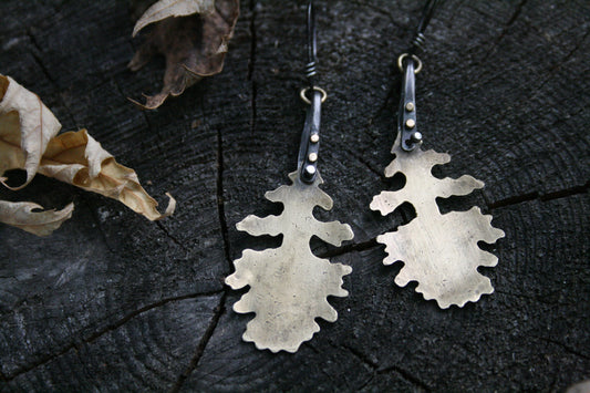 Studded Oak Earrings